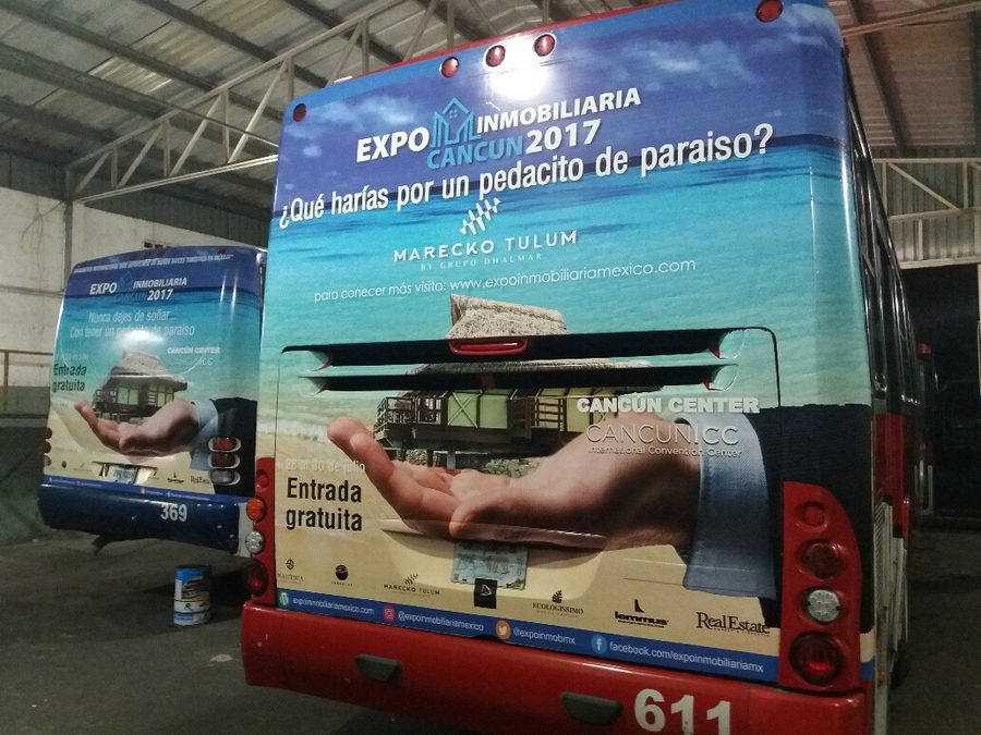 Rotulación de autobuses, Expo Inmobiliaria Cancún